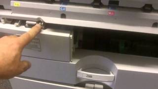 Replacing the Waste Toner Bottle on Ricoh color copier [upl. by Anowahs]