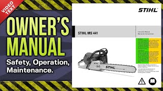 Owners Manual STIHL MS 441 Chain Saw [upl. by Meridel]