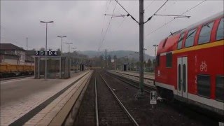 Führerstandsmitfahrt im Ringzug von Rottweil bis Bräunlingen [upl. by Artenra195]