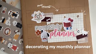 Decorating my monthly planner 📓 muji planner ☆ lofi [upl. by Maurie]