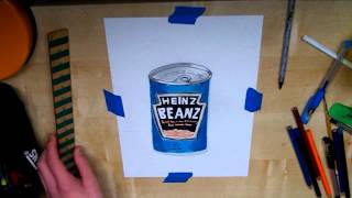 Drawing a Heinz Beanz Can [upl. by Enyleuqcaj]