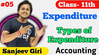 What is Expenditure  SIMPLE Explanation  Types of Expenditure  Basic terms of Accounting [upl. by Neelrihs]