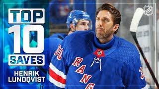 Top 10 Henrik Lundqvist saves from 201819 [upl. by Nomrac]