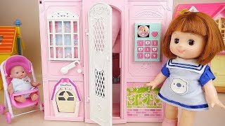 Baby doll house kitchen and camping play [upl. by Uah]