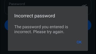 incorrect password problem solve  facebook incorrect password problem solution [upl. by Garrick]