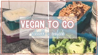 VEGAN TO GO  5 Tage FOOD DIARY 🌱 schnell vorzubereiten  vorkochen für Arbeit amp Co [upl. by Patience105]