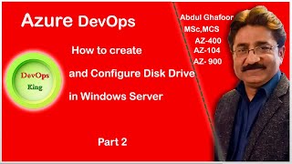 How to add Separate Disk Drive in Windows ServerAzure DevOpsPart 2 [upl. by Prader]