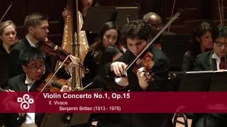 Augustin Hadelich  Britten Violin Concerto JukkaPekka Saraste Detroit Symphony LIVE [upl. by Ahterahs]