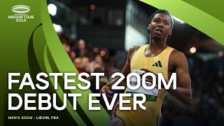 Erriyon Knighton storms to fastest indoor 200m debut in history 🔥  World Indoor Tour 2024 [upl. by Simpkins519]