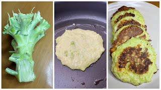 Ne jetez pas la Tige de Brocoli  Recette de Galette au Brocoli 🥦 [upl. by Arotak]