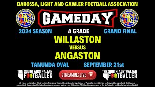 🔴LIVE  BLG Football Assoc A GRADE GRAND FINAL  Willaston Vs Angaston [upl. by Alleahcim635]