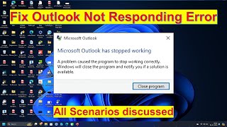 Fix Outlook Not Responding issue [upl. by Novahc44]