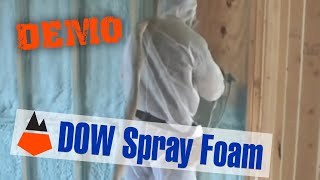 Dow Styrofoam Closed Cell Spray Foam Demo [upl. by Wenda]