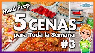 💚 5 CENAS FÁCILES para TODA la FAMILIA 3 👨‍👩‍👧‍👦 RÁPIDAS y ECONÓMICAS 👌Meal Prep Ideas de Cenas 🌔 [upl. by Noirb]