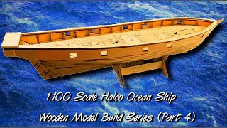 Wooden ship model build 1100 Scale Part4 Planking and closing in the Hull [upl. by Notlimah128]