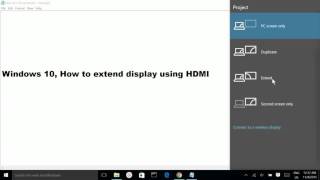 Windows 10 How to extend display using HDMI [upl. by Atiraj]