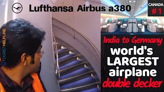 Flying Largest Passenger Plane  Lufthansa Delhi to Frankfurt India To Canada [upl. by Kolivas]