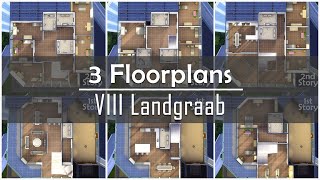 VIII Landgraab  3 Floorplans  The Sims 4  ts4 [upl. by Drain51]