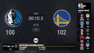 Dallas Mavericks  Golden State Warriors  NBA on TNT Live Scoreboard [upl. by Oirevas]