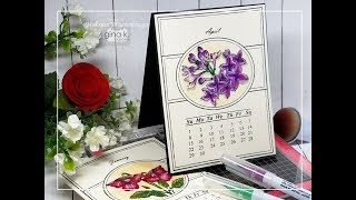 Create Simple Stamped Calendars with Stately Flowers 12 [upl. by Rodney251]