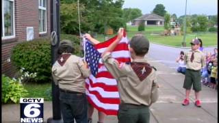 Boy Scouts raise flag at Monteagle Elementary School [upl. by Ainattirb]