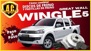 Como cambiar discos y pastillas de freno en Great Wall  Wingle 5 [upl. by Burner]