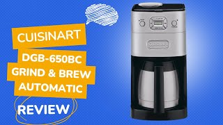 Cuisinart DGB650BC Grind amp Brew Automatic Review  Automatic Coffeemaker [upl. by Fates789]