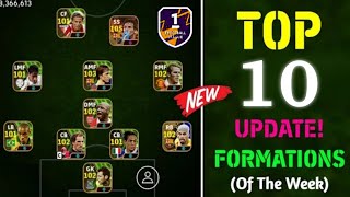 Top 10 UPDATE Best Formations To Reach Division 1 efootball 2024 Mobile  Best Formations [upl. by Aronos577]