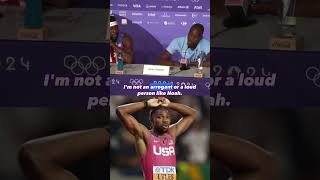 Letsile Tebogo PostRace Interview After Beating Noah Lyles in 200m Olympic Final [upl. by Ennovyhs]