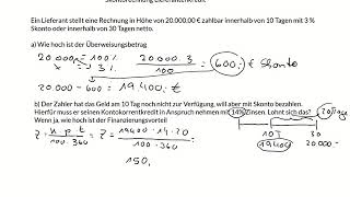 Skontorechnung Lieferantenkredit [upl. by Rengaw794]