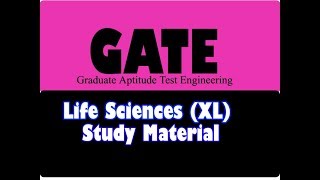 Life Sciences XL GATE Study Material Notes Download [upl. by Flanigan]