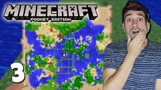 HAGO UN MAPA GIGANTE  Minecraft Pocket Edition  Episodio 3 [upl. by Ynneg255]