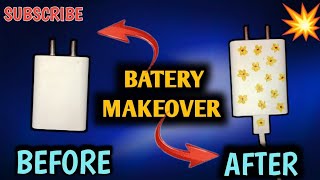 BATTERY MAKEOVER  CHARGER MAKEOVER simiiarts🎨🖌️ [upl. by Yuk188]