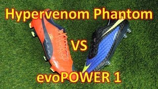 Nike Hypervenom Phantom VS Puma evoPOWER 1  Comparison  Review [upl. by Raddi]