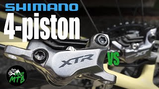 Shimano XTR 4piston Brakes vs XT M9120 vs M8120 Review Riding Impressions [upl. by Neomah]