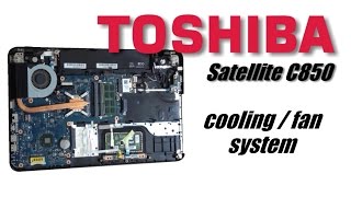 TOSHIBA Satellite C850  Keyboard Cooling system Thermal Compound HDD RAM Memory replacement [upl. by Lalise687]