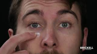 Brickell Mens Products  Restoring Eye Cream for Men Tutorial [upl. by Nytsirc]