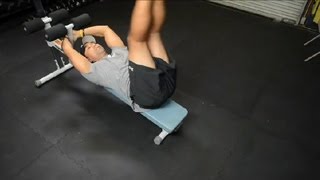 Leg Lift on an Ab Bench  Exercise Routines [upl. by Eiramenna249]