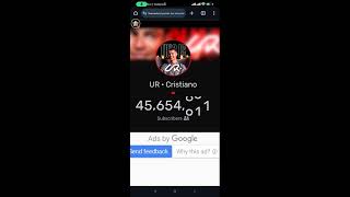 Live Count Youtube Channel Cristiano Ronaldo [upl. by Northey]