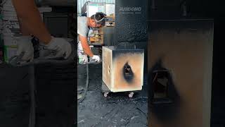 Part2  Speaker cabinet spray painting workspaceproaudio speaker audio raidongaudio raidong [upl. by Redwine]