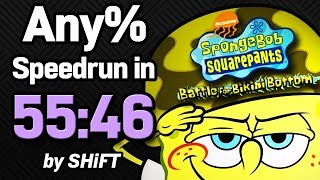 SpongeBob SquarePants Battle for Bikini Bottom Any Speedrun in 5546 WR on 882018 [upl. by Zerdna942]