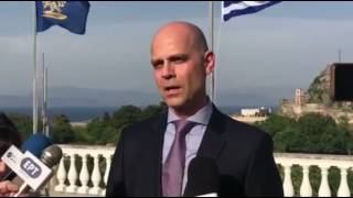 O Alexander Zinell CEO της Fraport Greece στην Κέρκυρα [upl. by Anibas]