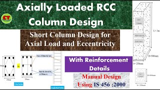 Axially Loaded RCC Column Design  Short Column Design  Reinforced Concrete Design [upl. by Brynne]