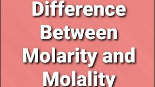 Difference between Molarity and Molality Class 12 Solution in hindi [upl. by Ditter843]