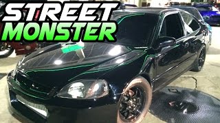 NASTY K20 Turbo Civic Battles the STREETS [upl. by Bertilla]