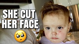 ONEYEAROLD INJURES amp CUTS FACE WHILE PLAYING WITH SIBLINGS IN SPRINKLERS [upl. by Lubbock473]