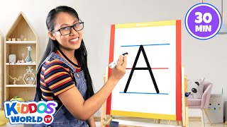 Teaching Kids How to Write The Alphabet Letters AZ  Learning the Uppercase Letters Handwriting [upl. by Moyer]