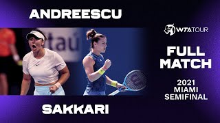 FULL MATCH  Bianca Andreescu vs Maria Sakkari  2021 Miami Semifinal  WTA [upl. by Lolita]