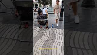 Street Drawing barcelona drawing caricature artist art reels tiktok viral reels shorts [upl. by Ednarb]