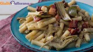 PASTA CARCIOFI E PANCETTA CREMOSA E VELOCE [upl. by Otxilac336]